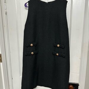 Tuckerneck Jackie tweed Sleeveless Dress with Gold Buttons